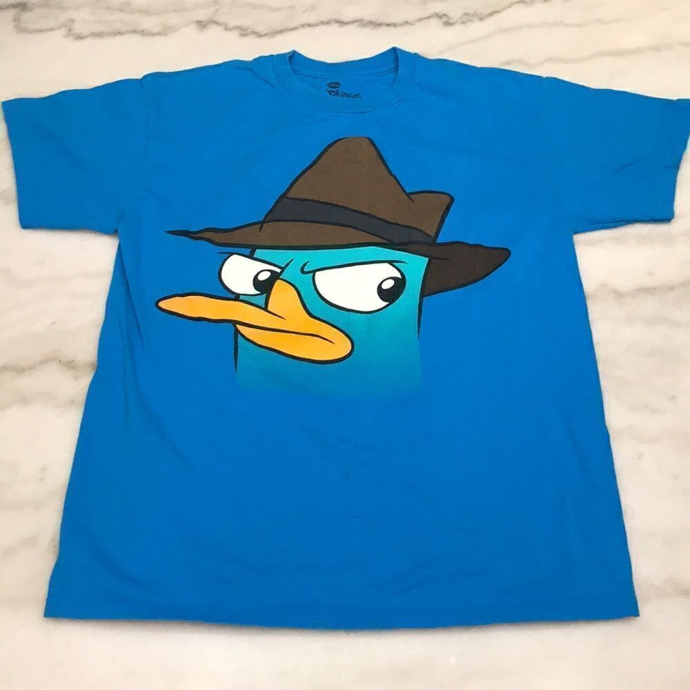 Disney Brand Phineas And Ferb “Perry The Platypus” Large Black All Over …